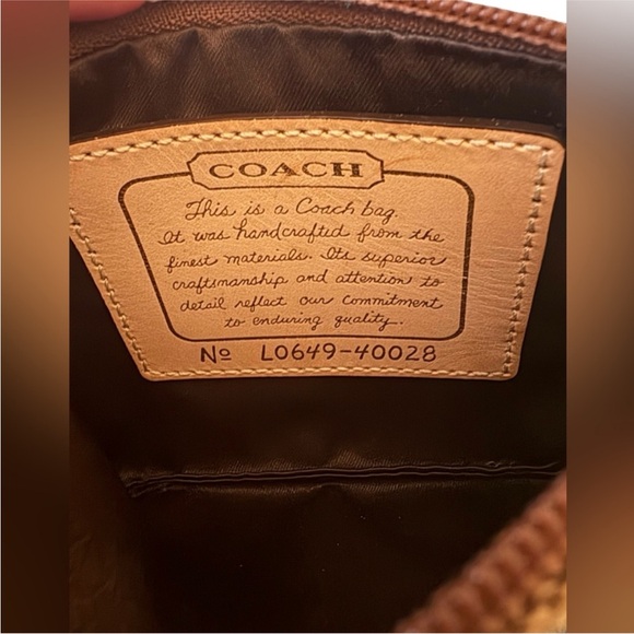 Coach Signature C Logo Wristlet Brown and Khaki - Picture 5 of 5